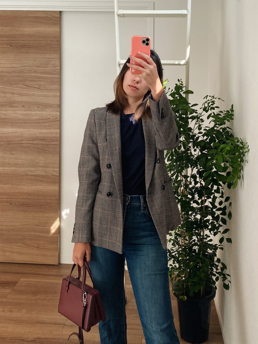 アルアバイル☆allureville☆グレンチェックテーラードコート グレンチェックロングチェスターコート|allureville OFFICIAL