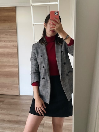 allureville（アルアバイル）の「グレンチェックダブルジャケット