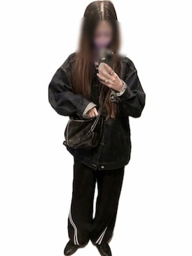 「アイテム（デニムジャケット）」を使った、mik_.さん（レディース・162cm・30代）の冬コーディネート