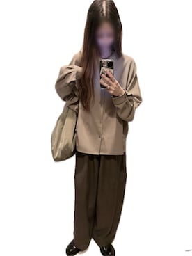 「TODAYFUL（トゥデイフル）のアイテム（シャツ/ブラウス）」を使った、mik_.さん（レディース・162cm）の秋コーディネート