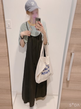 「CANAL JEAN（キャナルジーン）のアイテム（ワンピース）」を使った、mik_.さん（レディース・162cm）の夏コーディネート