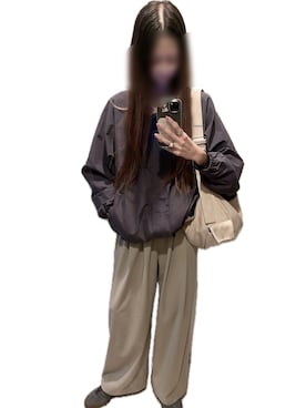 「アイテム（ナイロンジャケット）」を使った、mik_.さん（レディース・162cm）の秋コーディネート