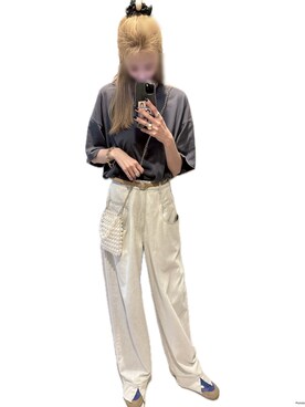 「VINTAGE（ヴィンテージ）のアイテム（ショルダーバッグ）」を使った、mik_.さん（レディース・162cm）の夏コーディネート