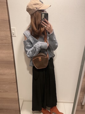 「LOWRYS FARM（ローリーズファーム）のストレッチヒールブーツ　851418（ブーツ）」を使った、mik_.さん（レディース・162cm）の冬コーディネート