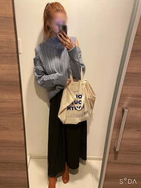 「LOWRYS FARM（ローリーズファーム）のストレッチヒールブーツ　851418（ブーツ）」を使った、mik_.さん（レディース・162cm）の秋コーディネート