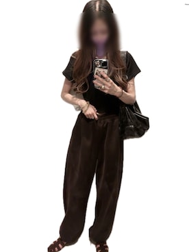 「アイテム（スウェットパンツ）」を使った、mik_.さん（レディース・162cm・30代）の夏コーディネート