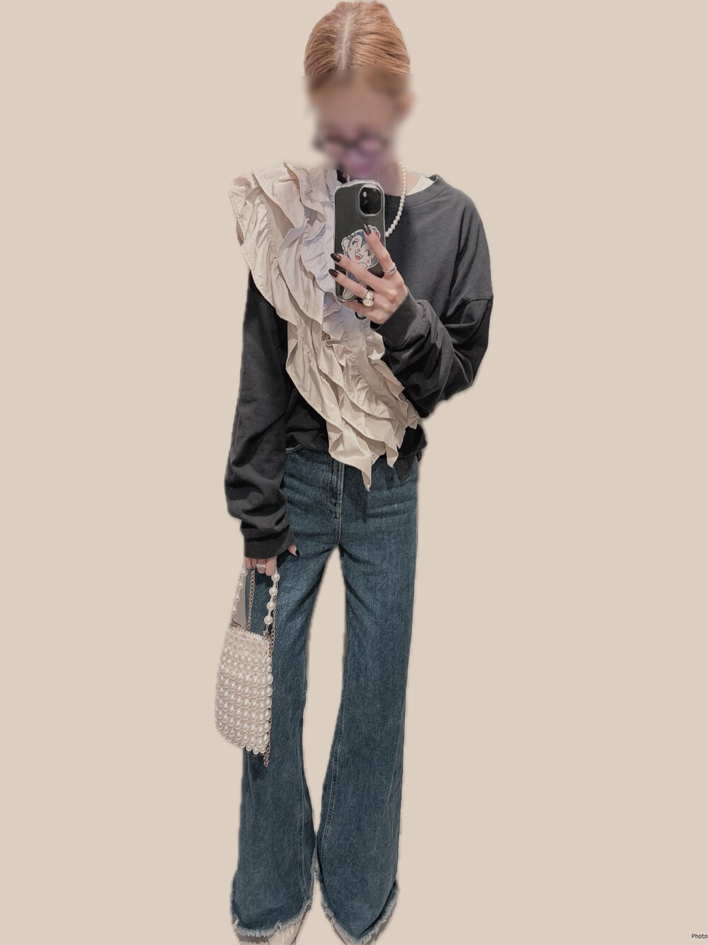 YANUK（ヤヌーク）の「YANUK ワイドフレア カットオフアメリカン