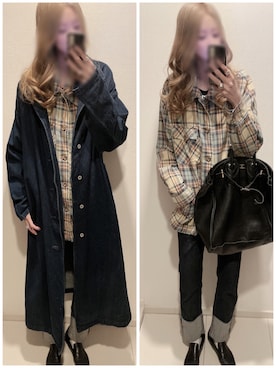 「JUNRED（ジュンレッド）のアイテム（ジャケット/アウター）」を使った、mik_.さん（レディース・162cm）の冬コーディネート