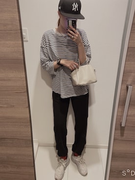 「PBLIM（ページボーイリム）のアイテム（スラックス）」を使った、mik_.さん（レディース・162cm）の秋コーディネート