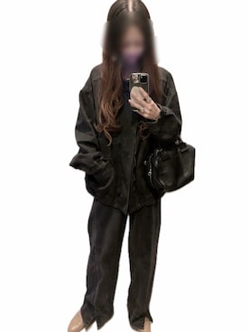 「アイテム（レインシューズ）」を使った、mik_.さん（レディース・162cm）の冬コーディネート