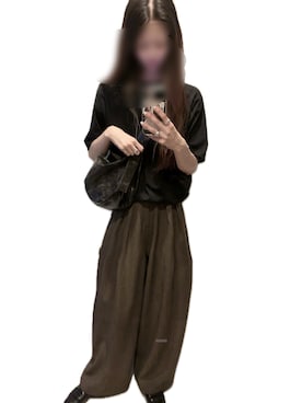 「BEAUTY&YOUTH UNITED ARROWS（ビューティーアンドユースユナイテッドアローズ）のAir Dobby ワイドテーパード クルーネック Tシャツ -ヨコストレッチ 吸水速乾性-（Tシャツ/カットソー）」を使った、mik_.さん（レディース・162cm・30代）の夏コーディネート