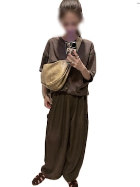 「TODAYFUL（トゥデイフル）のアイテム（スラックス）」を使った、mik_.さん（レディース・162cm）の夏コーディネート