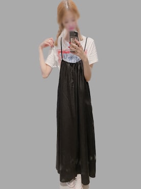 「CANAL JEAN（キャナルジーン）のアイテム（ワンピース）」を使った、mik_.さん（レディース・162cm）の夏コーディネート