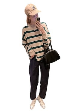 「アイテム（キャップ）」を使った、mik_.さん（レディース・162cm・30代）の春コーディネート