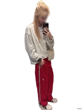 「VINTAGE（ヴィンテージ）のアイテム（ショルダーバッグ）」を使った、mik_.さん（レディース・162cm）の秋コーディネート