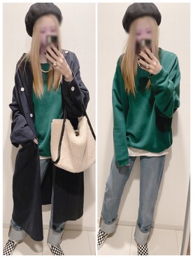 「BEAUTY&YOUTH UNITED ARROWS（ビューティーアンドユースユナイテッドアローズ）のアイテム（ハンチング/ベレー帽）」を使った、mik_.さん（レディース・162cm）の冬コーディネート