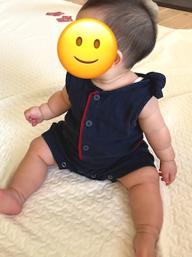 「HAKKA BABY（ハッカベビー）のアイテム」を使った、はっちゅんさん（キッズ・70cm）の夏コーディネート