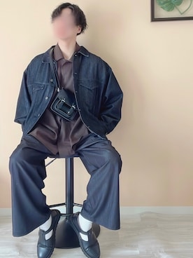 「重ね着ベストシーズン」｜「アイテム（その他シューズ）」を使った、yukさん（メンズ・177cm）の秋コーディネート