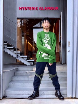 「カスタム」｜「アイテム（ブーツ）」を使った、RYUさん（メンズ・172cm）の秋コーディネート