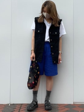 「SHAGGIE（シャギー）のアイテム（ジャケット/アウター）」を使った、ずはさん（レディース・158cm）の夏コーディネート