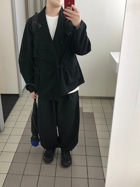 「youmolaugh（ユーモラフ）のアイテム」を使った、だぁ!だぁ!だぁ!さん（メンズ・170cm）の秋コーディネート