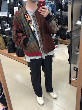 「ink（インク）のアイテム（ジャケット/アウター）」を使った、だぁ!だぁ!だぁ!さん（メンズ・170cm）の春コーディネート