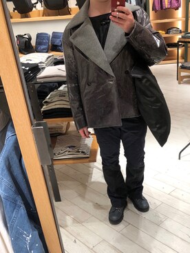 「ink（インク）のアイテム（ブルゾン）」を使った、だぁ!だぁ!だぁ!さん（メンズ・170cm）の春コーディネート