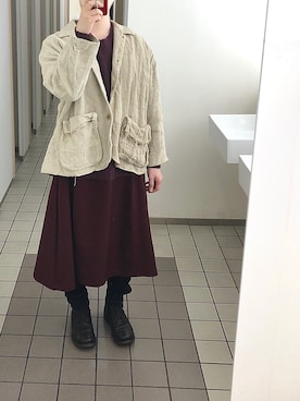 「STOF（ストフ）のアイテム（ワンピース/ドレス）」を使った、だぁ!だぁ!だぁ!さん（メンズ・170cm）の冬コーディネート