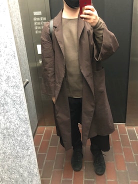 「impossible possibility（インポッシブルポッシビリティー）のアイテム」を使った、だぁ!だぁ!だぁ!さん（メンズ・170cm）の春コーディネート