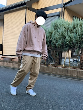 「DOOPZ（ドープス）のアイテム（パーカー）」を使った、tatsuyaさん（メンズ・164cm）の秋コーディネート