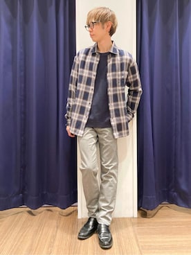 「THE SHOP TK （ザ ショップ ティーケー ）の累計売上40万本突破！！7DAYSストレッチへリンボンパンツ　【Sサイズ～/5色展開/ON⇔OFF兼用/ストレッチ/洗濯機OK】（その他パンツ、グレー系）」を使った、つーじーさん（メンズ・168cm）の冬コーディネート