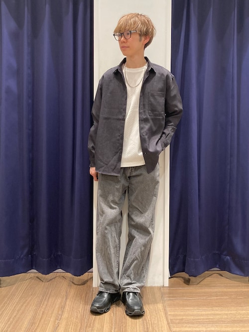 セール】【半歩先のオシャレ】デニムカーブパンツ セットアップ可/洗濯