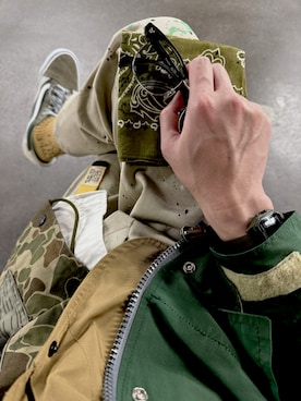 「Needles（ニードルス）のアイテム」を使った、N.jun-tさん（メンズ・175cm）の春コーディネート