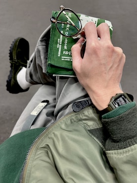 「UNUSED（アンユーズド）のアイテム」を使った、N.jun-tさん（メンズ・175cm）の春コーディネート