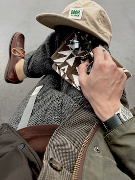 「HAMILTON（ハミルトン）のアイテム」を使った、N.jun-tさん（メンズ・175cm）の冬コーディネート