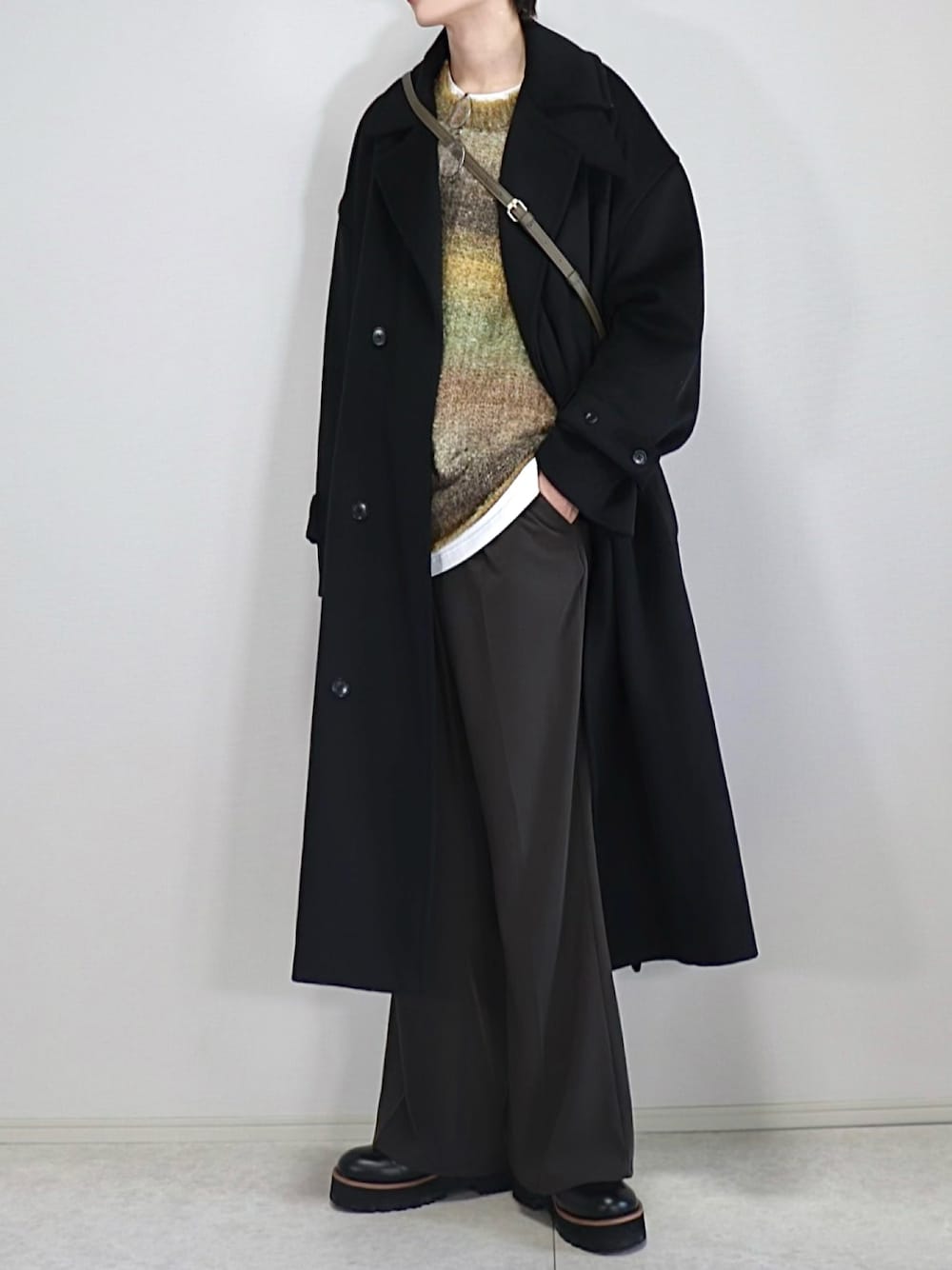 ろむし｜Loose/ルースのステンカラーコートを使ったコーディネート - WEAR 