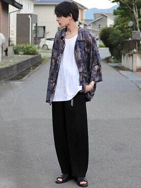 ろむしさん（メンズ・174cm）の夏コーディネート