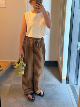 「アイテム（その他トップス）」を使った、naaarmさん（レディース・157cm）の夏コーディネート