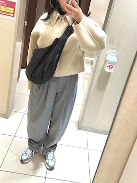 「TODAYFUL（トゥデイフル）のアイテム（ブルゾン）」を使った、naaarmさん（レディース・157cm）の春コーディネート