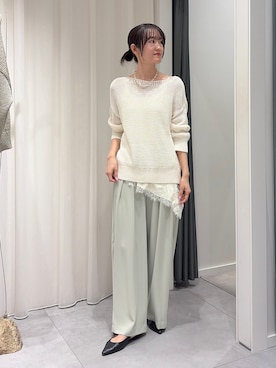 「DouDou（ドゥドゥ）のアイテム（パンツ）」を使った、DouDou_serikaさん（レディース・167cm）の春コーディネート