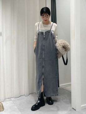 「アイテム（ワンピース）」を使った、DouDou_serikaさん（レディース・167cm）の秋コーディネート