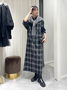 「アイテム（ワンピース）」を使った、DouDou_serikaさん（レディース・167cm）の秋コーディネート