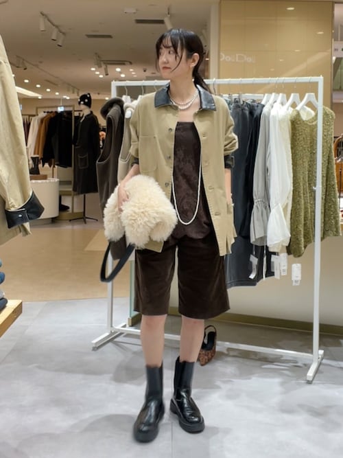 レザーカラーカバーオールジャケット（カバーオール）｜DouDou