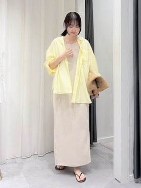 「DouDou（ドゥドゥ）のアイテム（ワンピース/ドレス）」を使った、DouDou_serikaさん（レディース・167cm）の春コーディネート