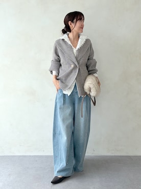 「DouDou（ドゥドゥ）のアイテム（パンツ）」を使った、DouDou_serikaさん（レディース・167cm）の秋コーディネート