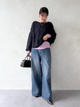 「DouDou（ドゥドゥ）のアイテム（パンツ）」を使った、DouDou_serikaさん（レディース・167cm）の秋コーディネート