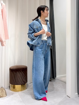 「DouDou（ドゥドゥ）のアイテム（パンツ）」を使った、DouDou_serikaさん（レディース・167cm）の春コーディネート