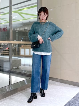 「ブルーコーデ」｜「アイテム（その他シューズ）」を使った、DouDou_serikaさん（レディース・167cm）の秋コーディネート