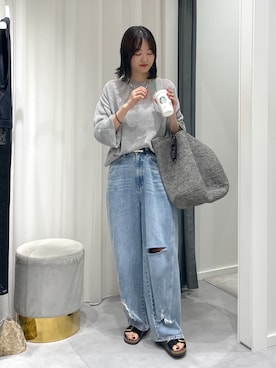 「アイテム（デニムパンツ）」を使った、DouDou_serikaさん（レディース・167cm・30代）の夏コーディネート