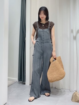 「DouDou（ドゥドゥ）のアイテム（つなぎ/オールインワン）」を使った、DouDou_serikaさん（レディース・167cm）の夏コーディネート